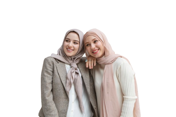 Hermosas mujeres vistiendo hiyab